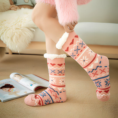 Clarice - Moderní dámské vánoční ponožky střední délky