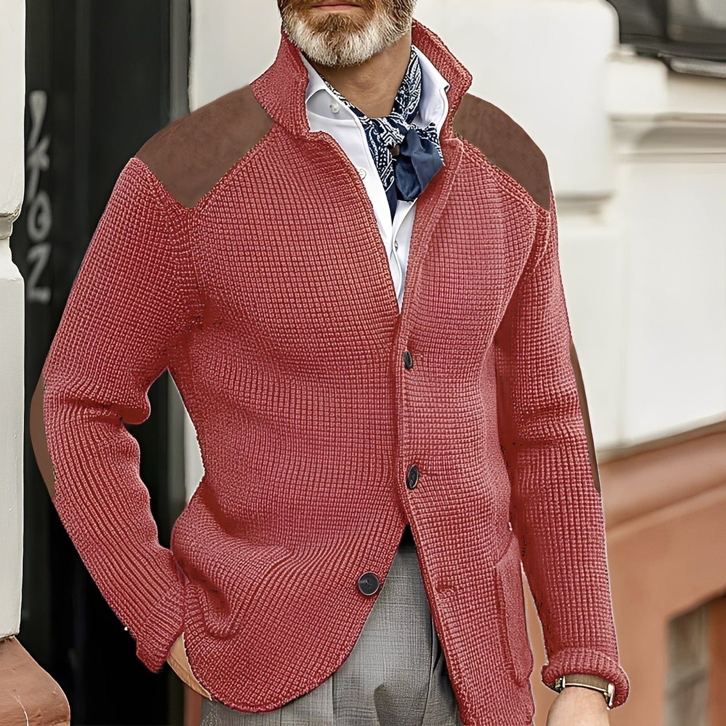 Caleb - Úzký, pohodlný pánský pletený svetr