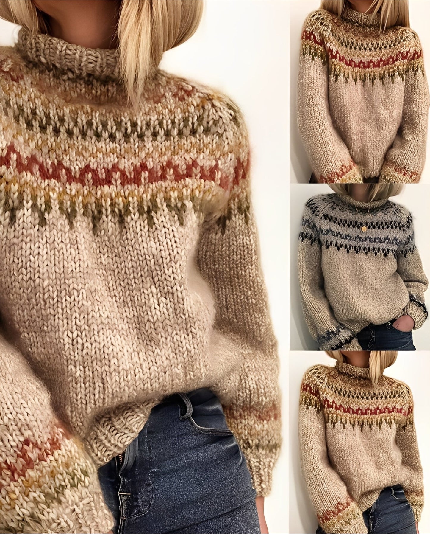 Macey - Ženský silně pletený svetr