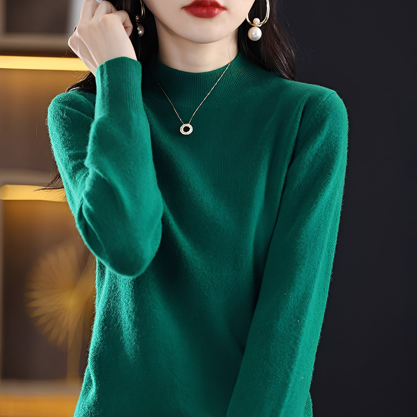 Natille - Hezký kašmírový vlněný svetr pro dámy