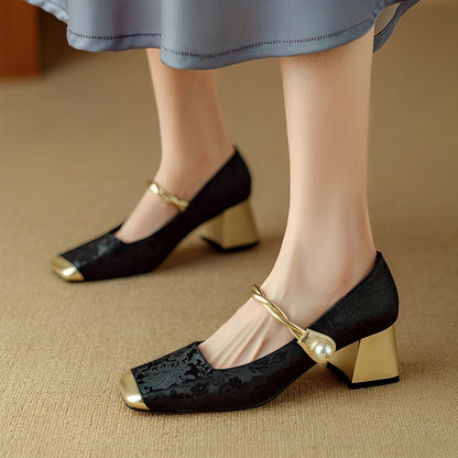 Rhonda - Luxusní stylové podpatky s embosovaným vzorem pro ženy