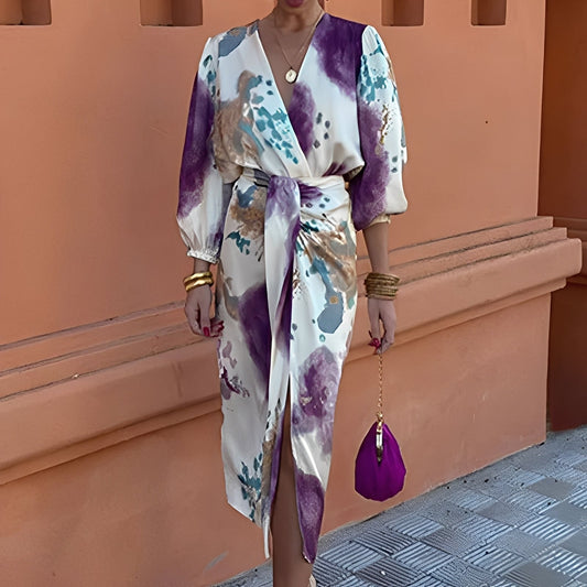 Éva - Elegantní dámské šaty s výstřihem do V