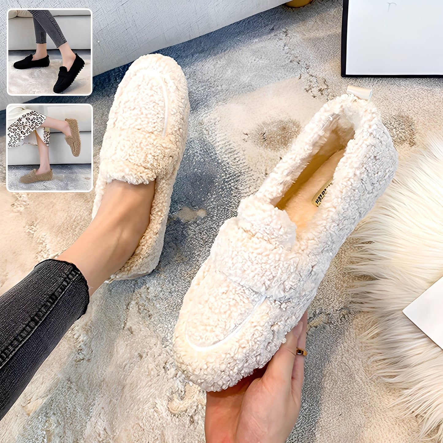 Mara - Teplé zimní dámské mokasíny