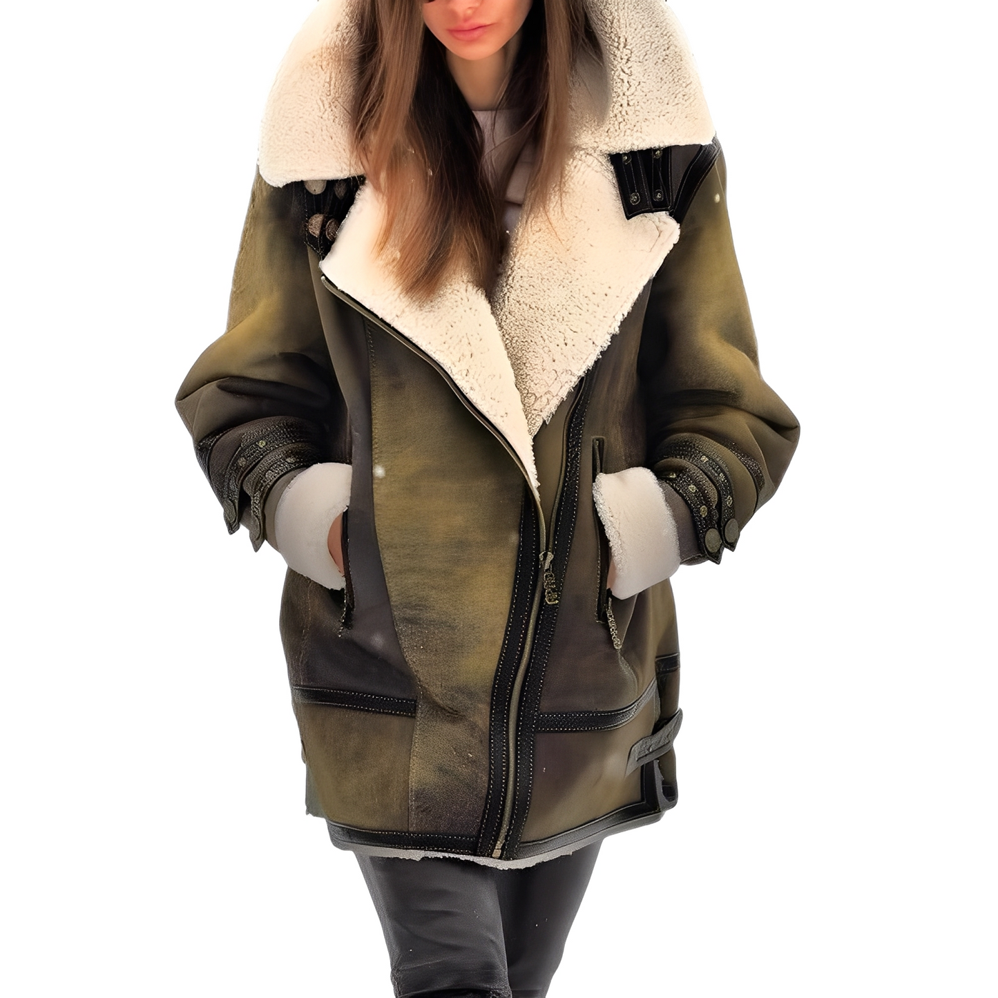 Leilani - Elegantní dámská kožená bunda s hřejivou podšívkou