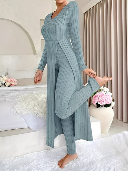 Lisabet - Dámská stylová sada z měkkého žebrovaného materiálu