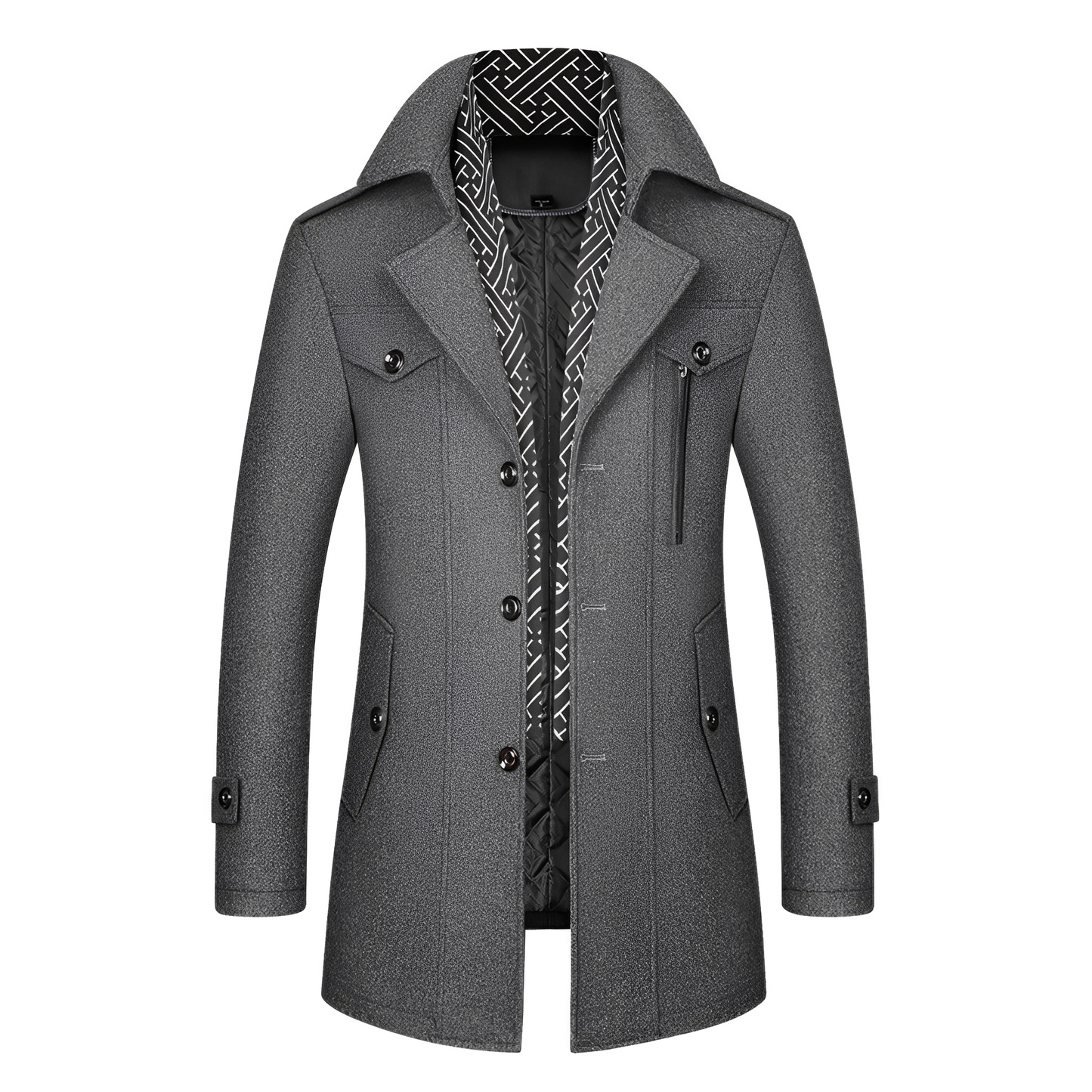 Ronny - Retro kabát pro muže s mnoha kapsami