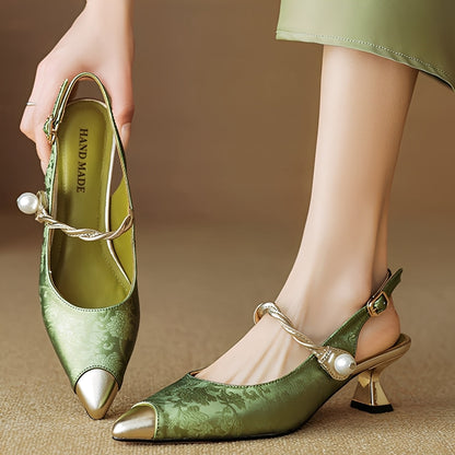 Maddie - Dámské elegantní sandály s úzkým podpatkem