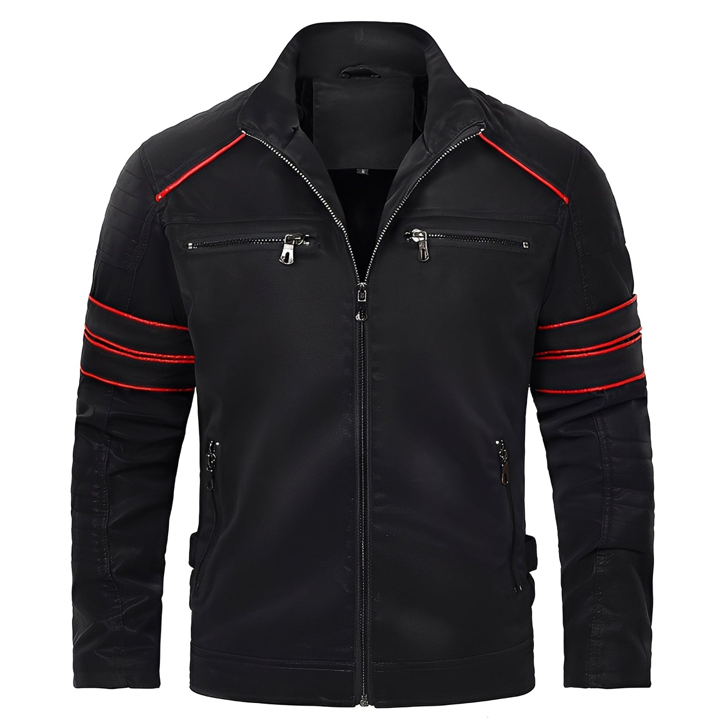 Jerold - Pánská moderní kožená bunda pro motorkáře