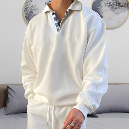 Colsen - Stylový pánský svetr s polovičním zipem