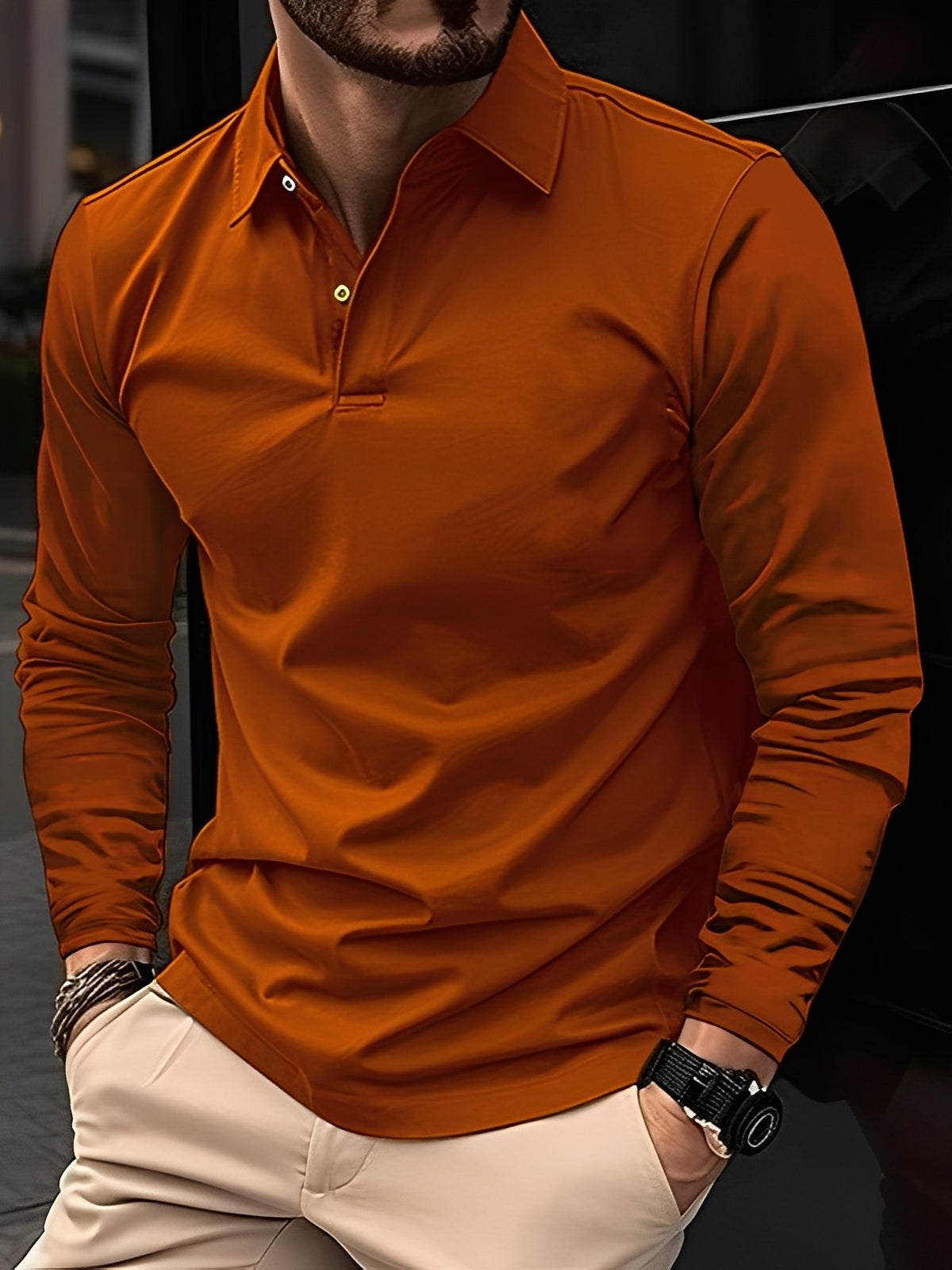 Burton - Pánské polo tričko s dlouhými rukávy v klasickém stylu