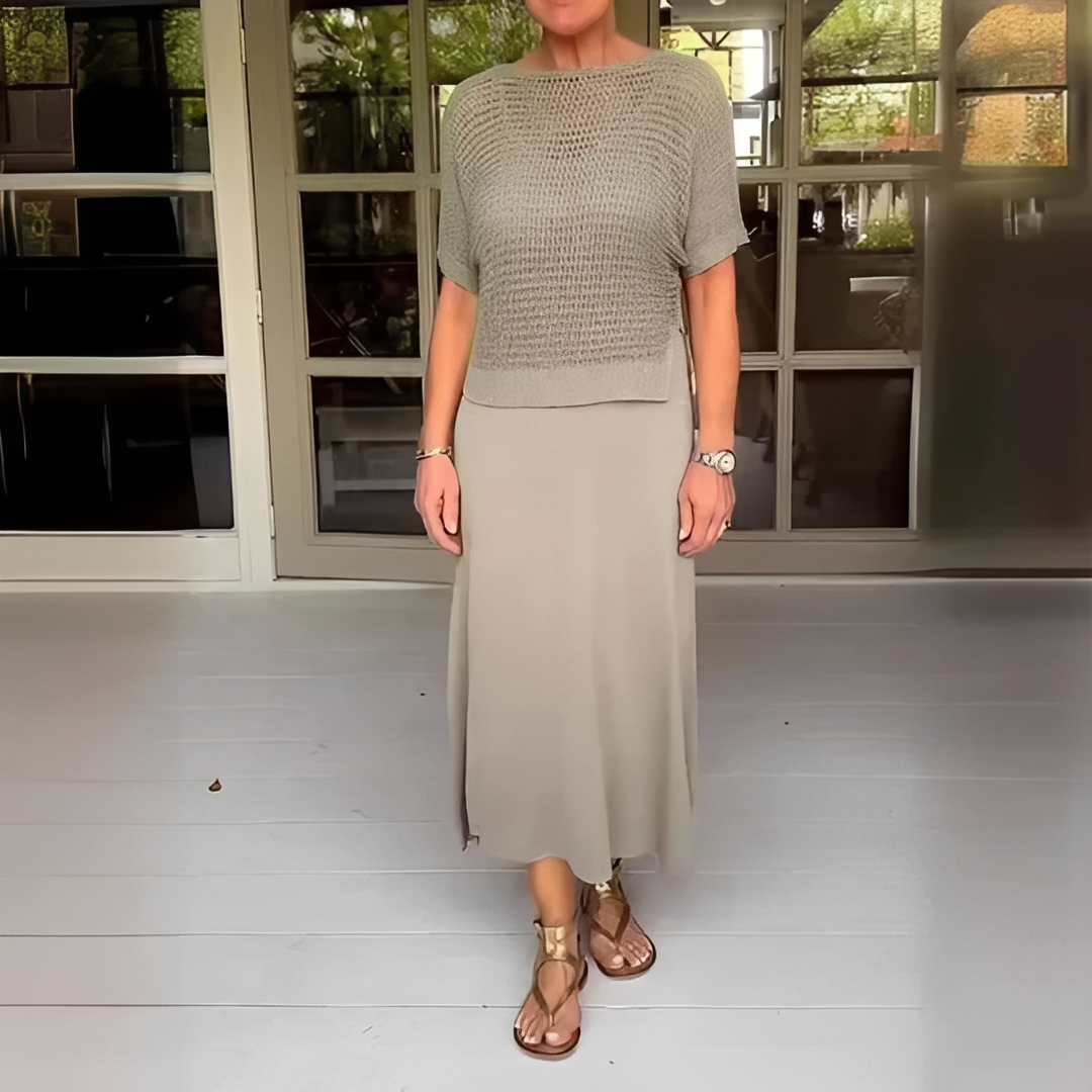 Almera - Dámská pletená souprava saka a sukně