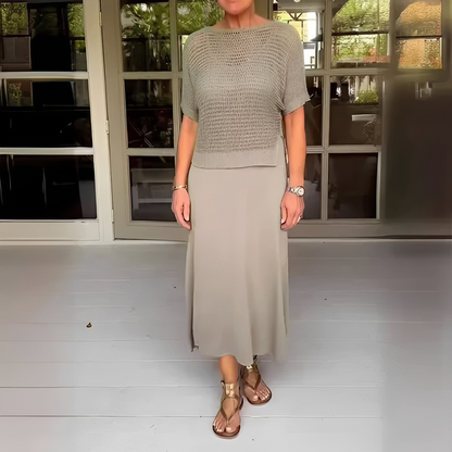 Almera - Dámská pletená souprava saka a sukně