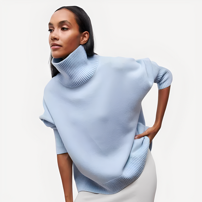 Margery - Dámský volný svetr s vysokým límcem