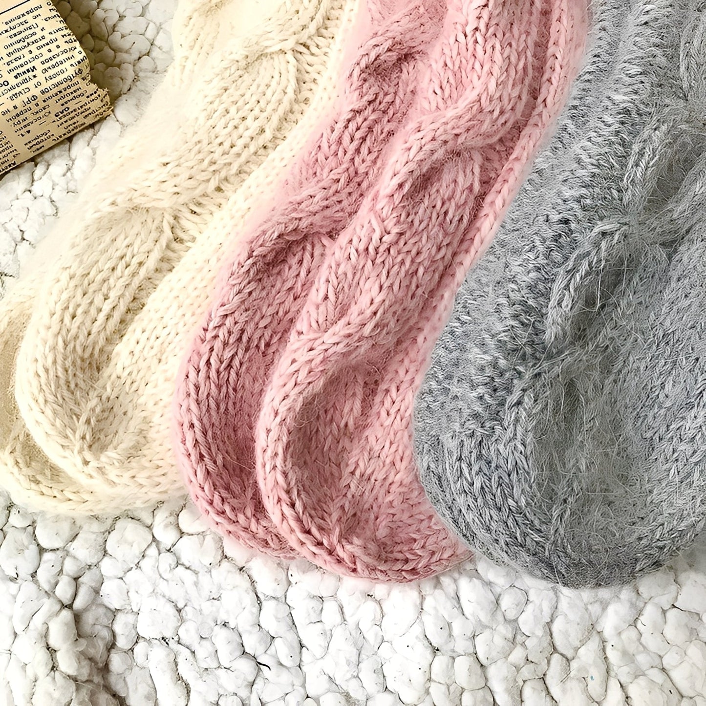 Dorothy - Hřejivé pletené vlněné ponožky pro ženy