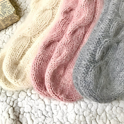 Dorothy - Hřejivé pletené vlněné ponožky pro ženy