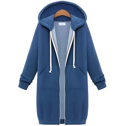 Jasmin - Pohodlná, silná bunda ke kolenům s kapucí