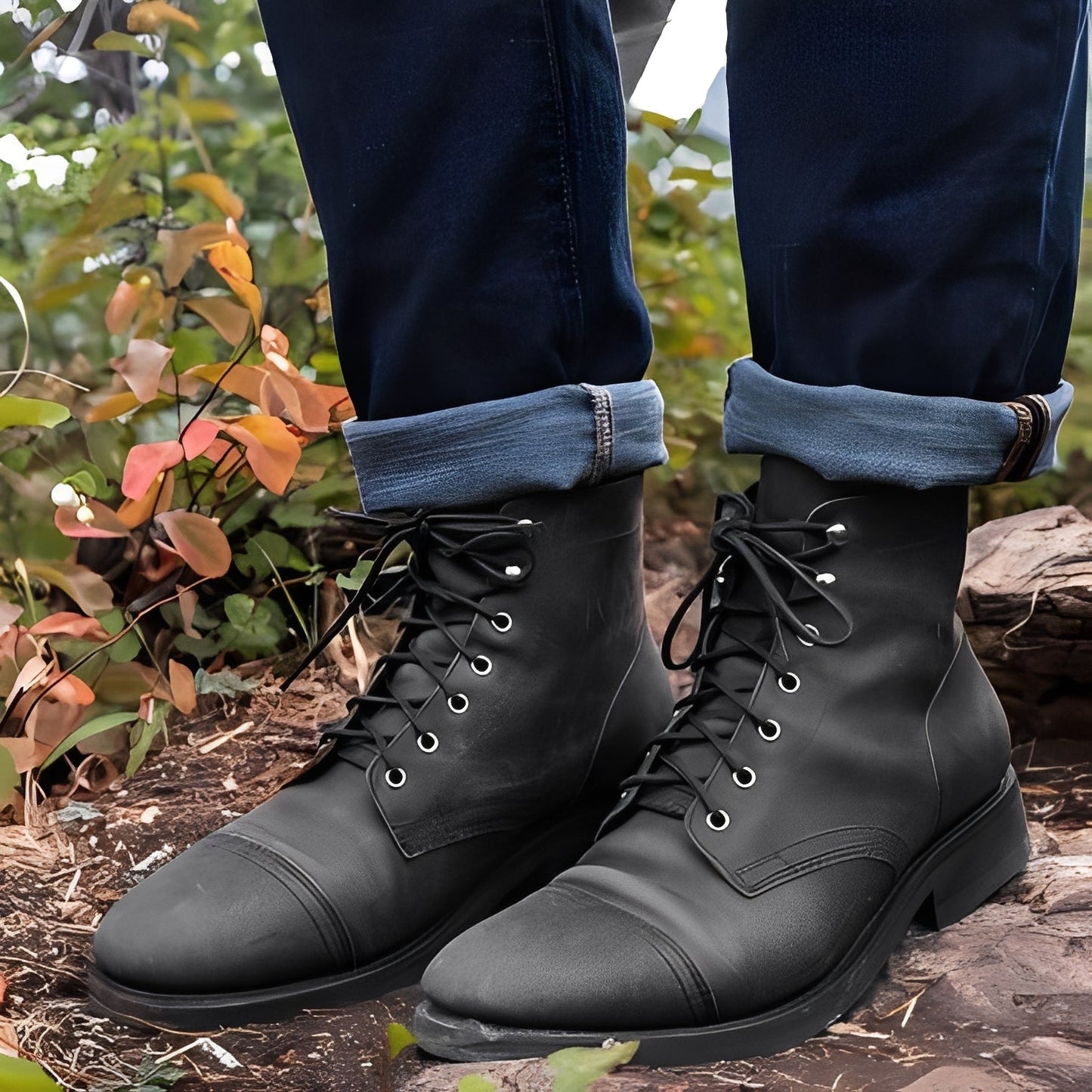 Kevin - Retro kožené boty pro muže