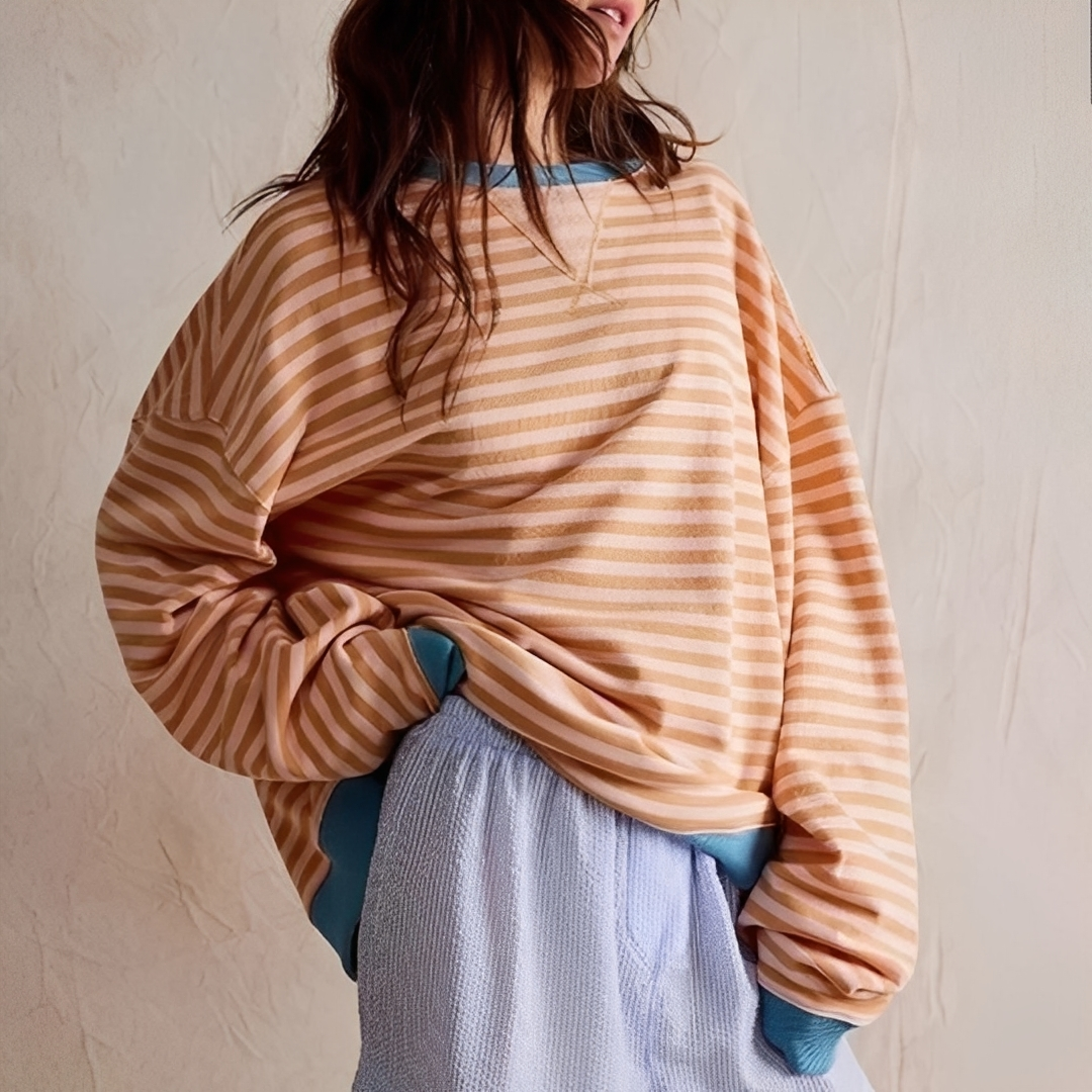 Pénélope - Ženský oversize pruhovaný svetr