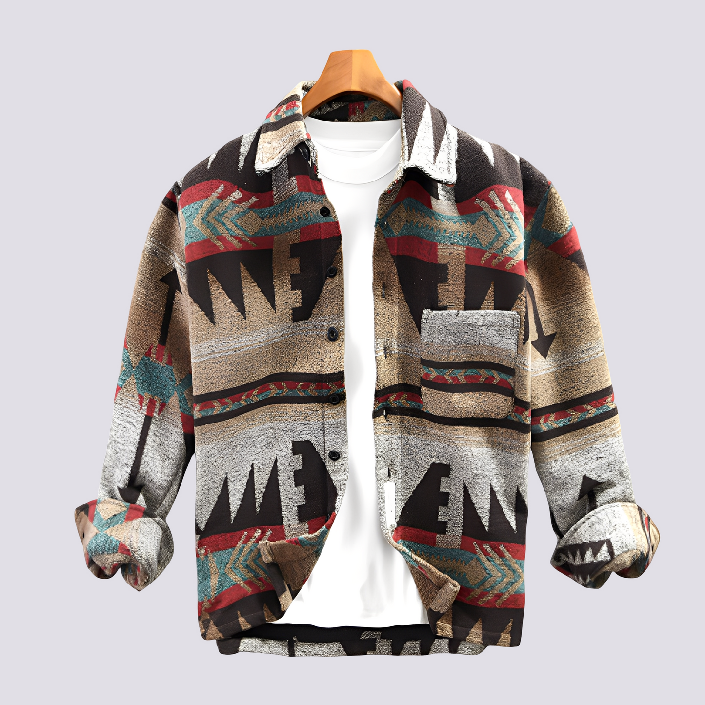 Gerrard - Pánská vintage košilová bunda s potiskem