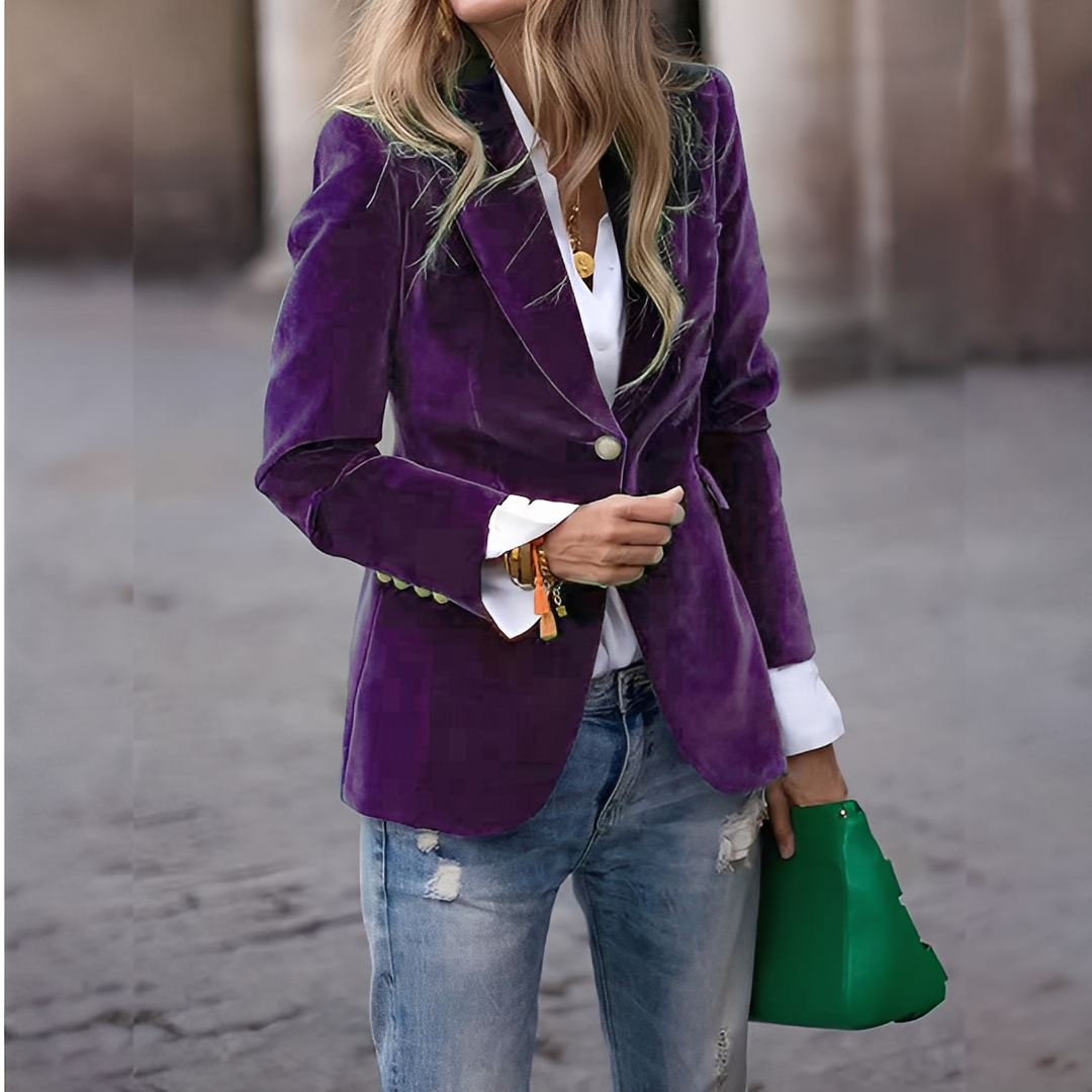 Lyliane - Tradiční pohodlná bunda s knoflíky pro ženy