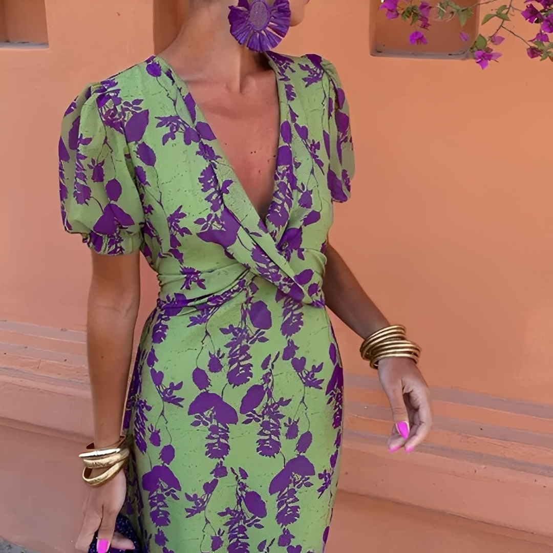 Aglaé - Elegantní dámské květinové šaty