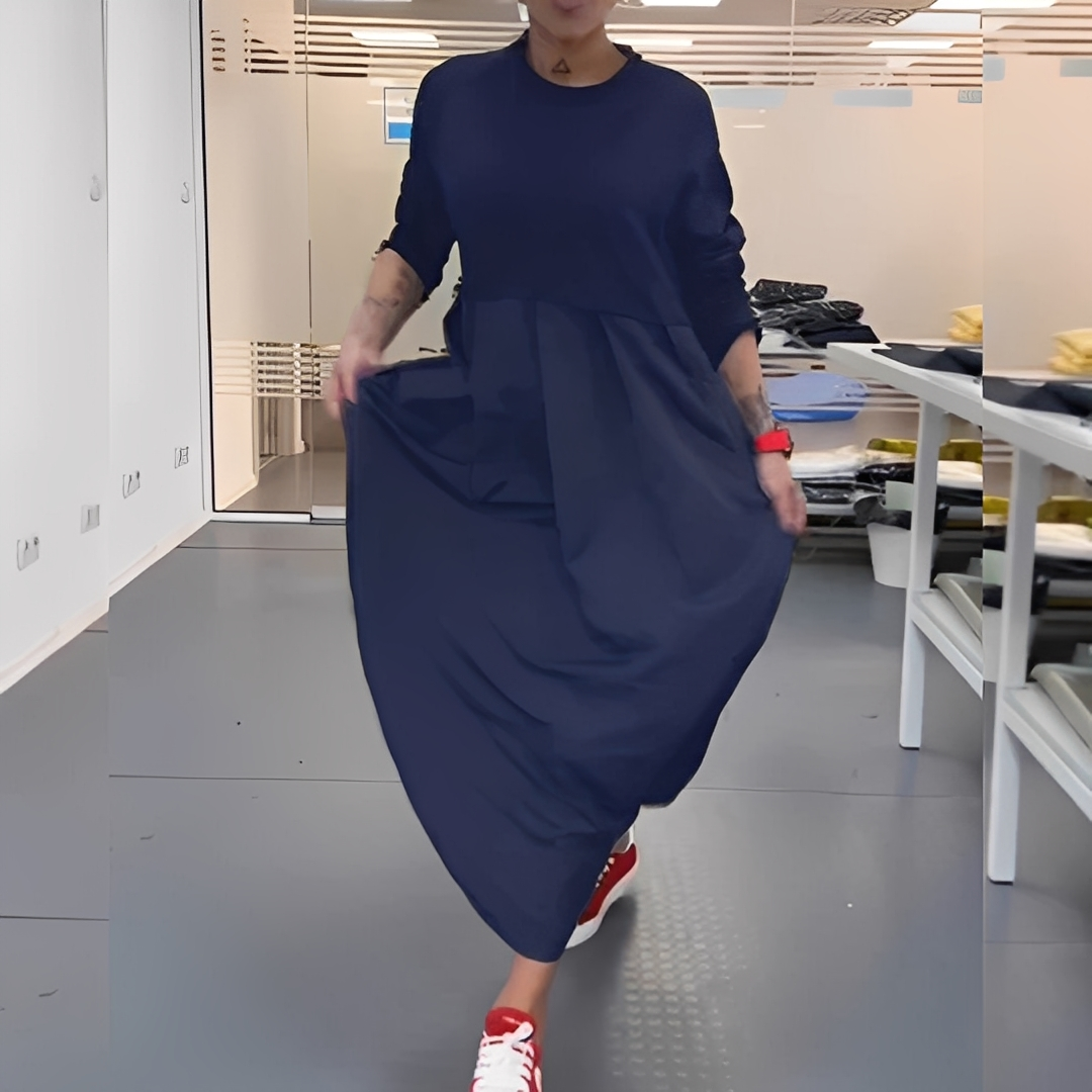 Gisèle - Dámské šaty s kulatým výstřihem