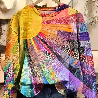 Aloysia - Dámský svetr s digitálním barevným vzorem