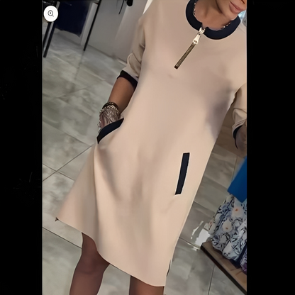 Angelena - Elegantní šaty s dlouhými rukávy pro ženy