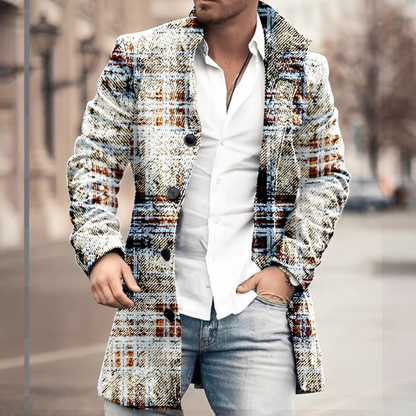 Louison - Pánský dlouhý elegantní kabát s knoflíky
