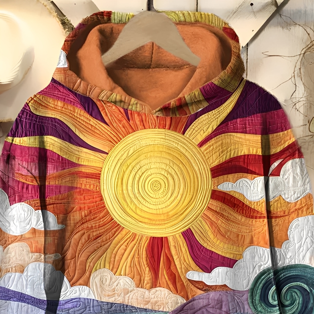 Vérène - Dámská mikina s kapucí a vintage potiskem