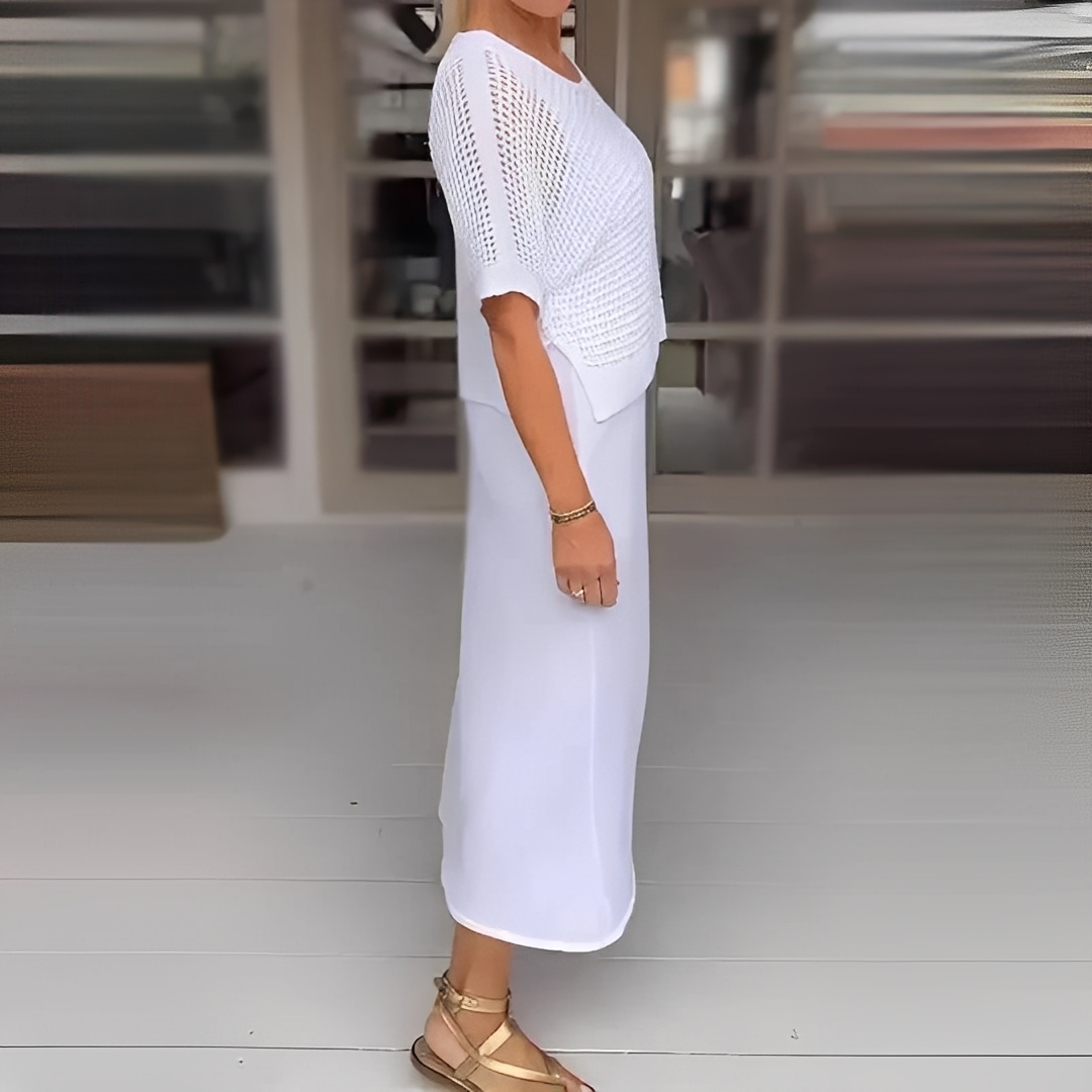 Almera - Dámská pletená souprava saka a sukně