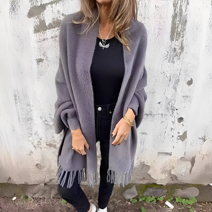 Bethney - Módní, volně pletená dámská bunda