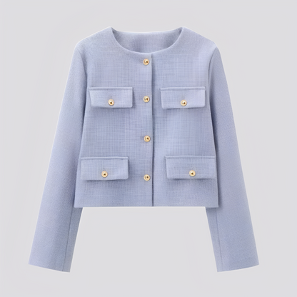 Emelia - Dámský elegantní krátký kabát s knoflíky