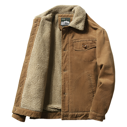 Carl - Aktuální manšestrová bunda s fleecovou podšívkou pro muže