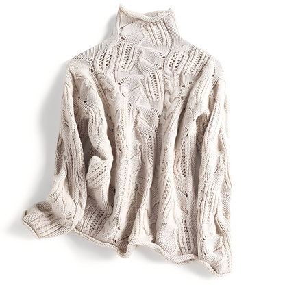 Remy - Dámský kašmírový svetr s otvory