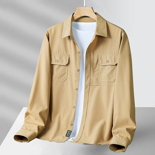 Philip - Pánská ležérní košile s dlouhými rukávy a kapsami