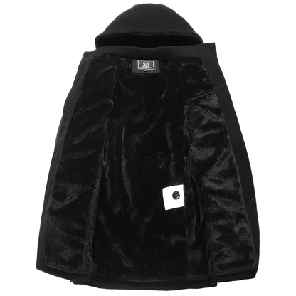 Robert - Moderní, pevný trenčkot s umělou kožešinou pro muže