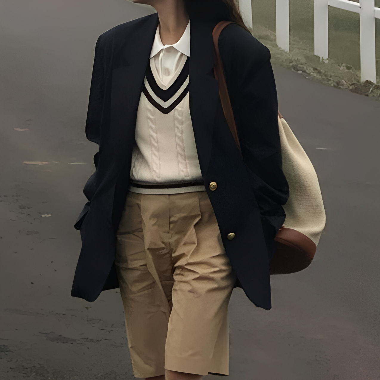 Leona - Tradiční pletená vesta s výstřihem do V pro ženy