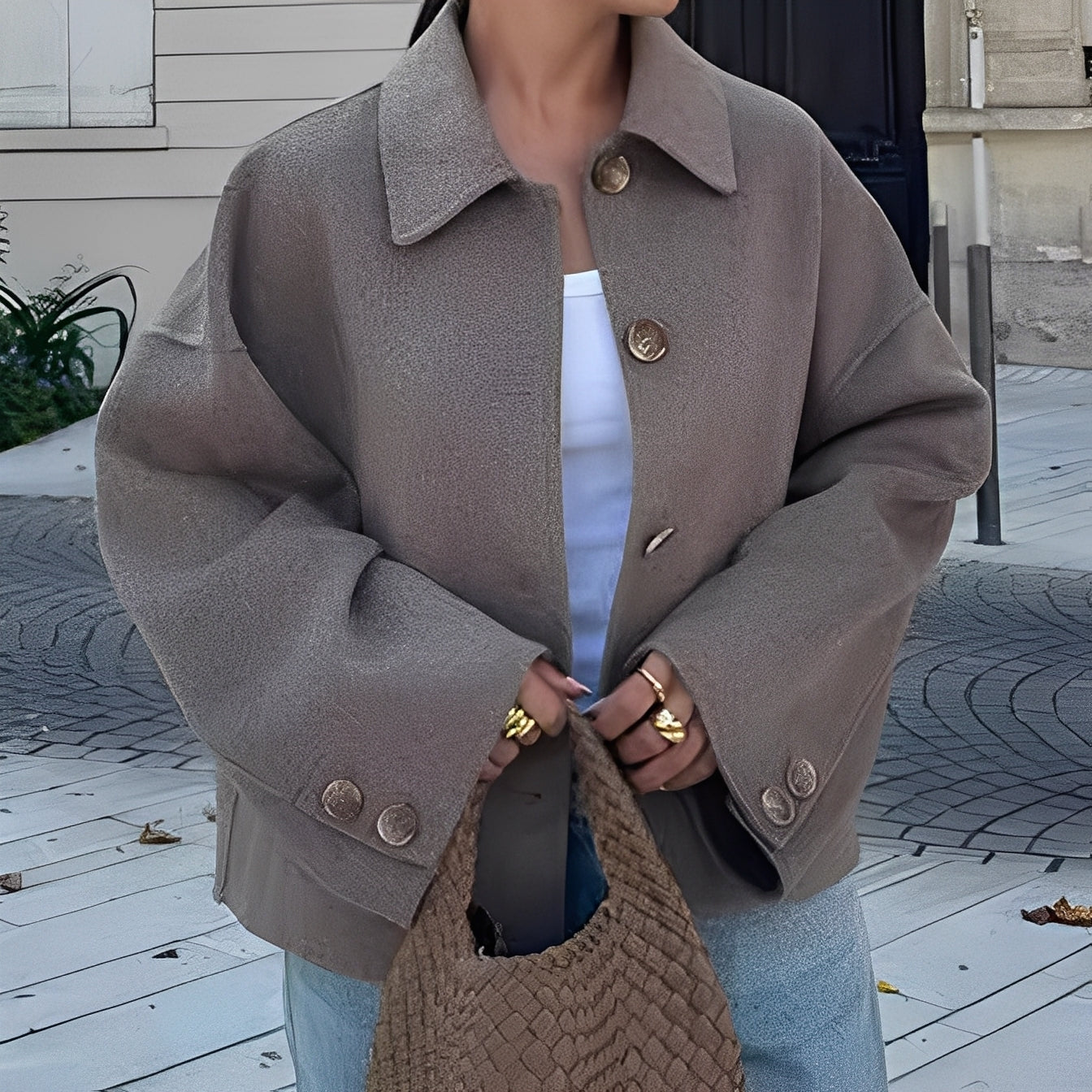 Patricia - Dámská bunda s moderním volným límcem