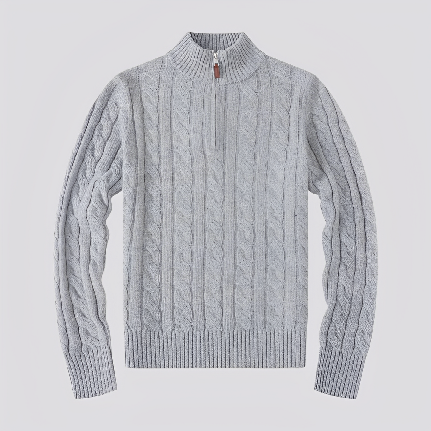 Jasper - Pánský elegantní svetr s polovičním zipem