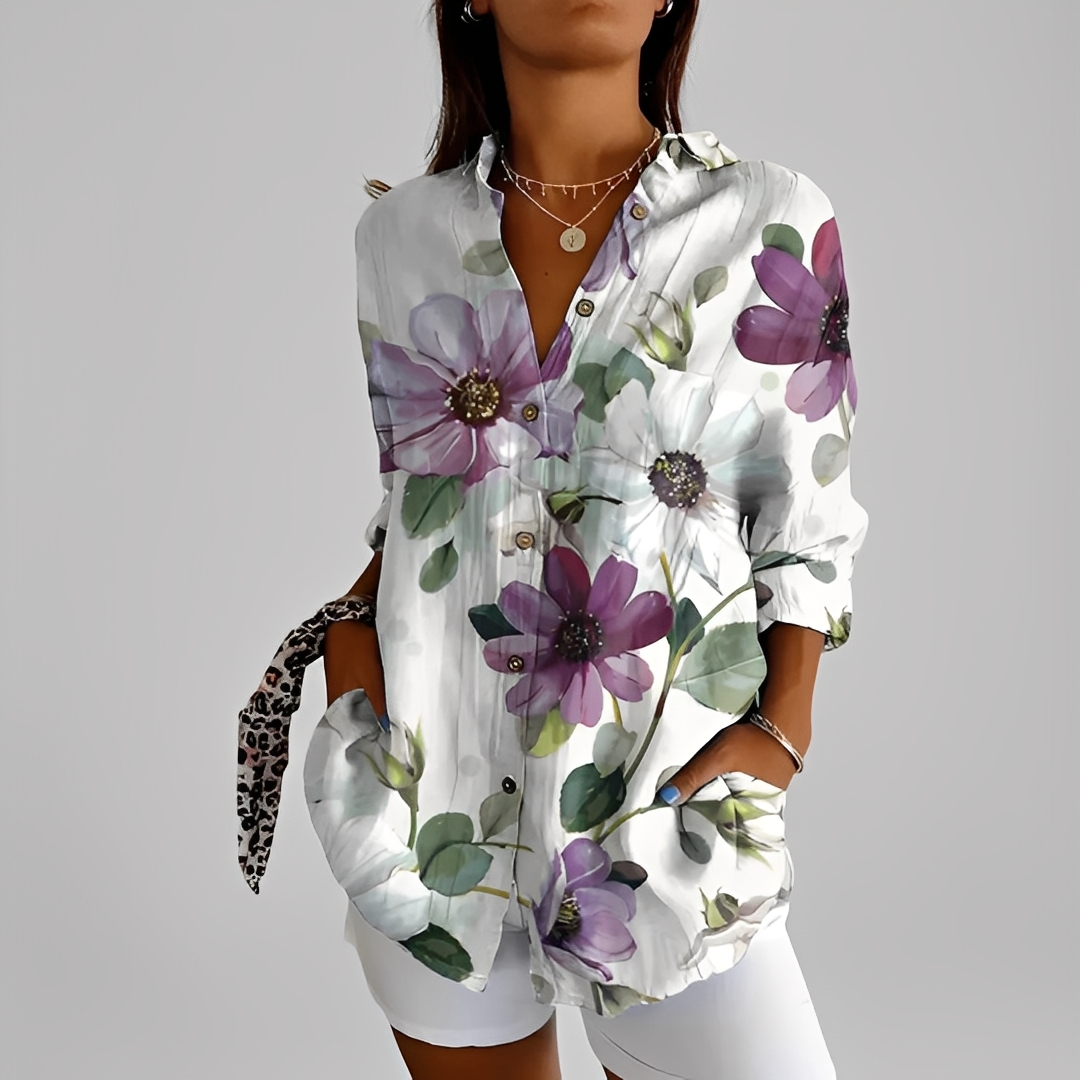 Annick - Stylová dámská halenka s dlouhými rukávy