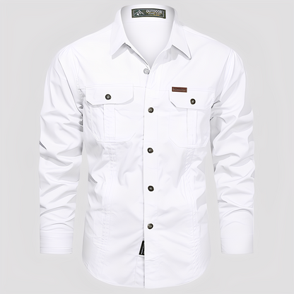 Ranulph - Pánská neformální košile s dlouhými rukávy a kapsami