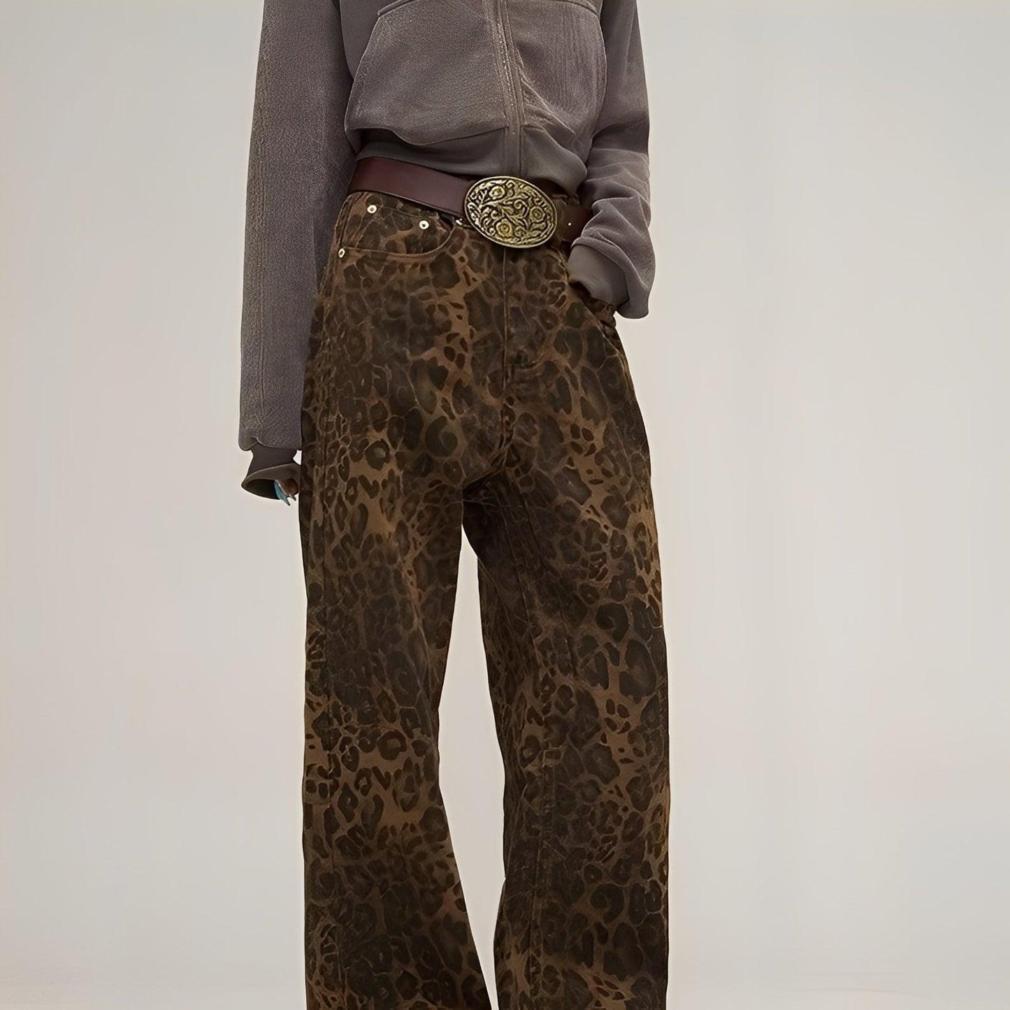 Felecia - Stylové potištěné baggy džíny pro ženy