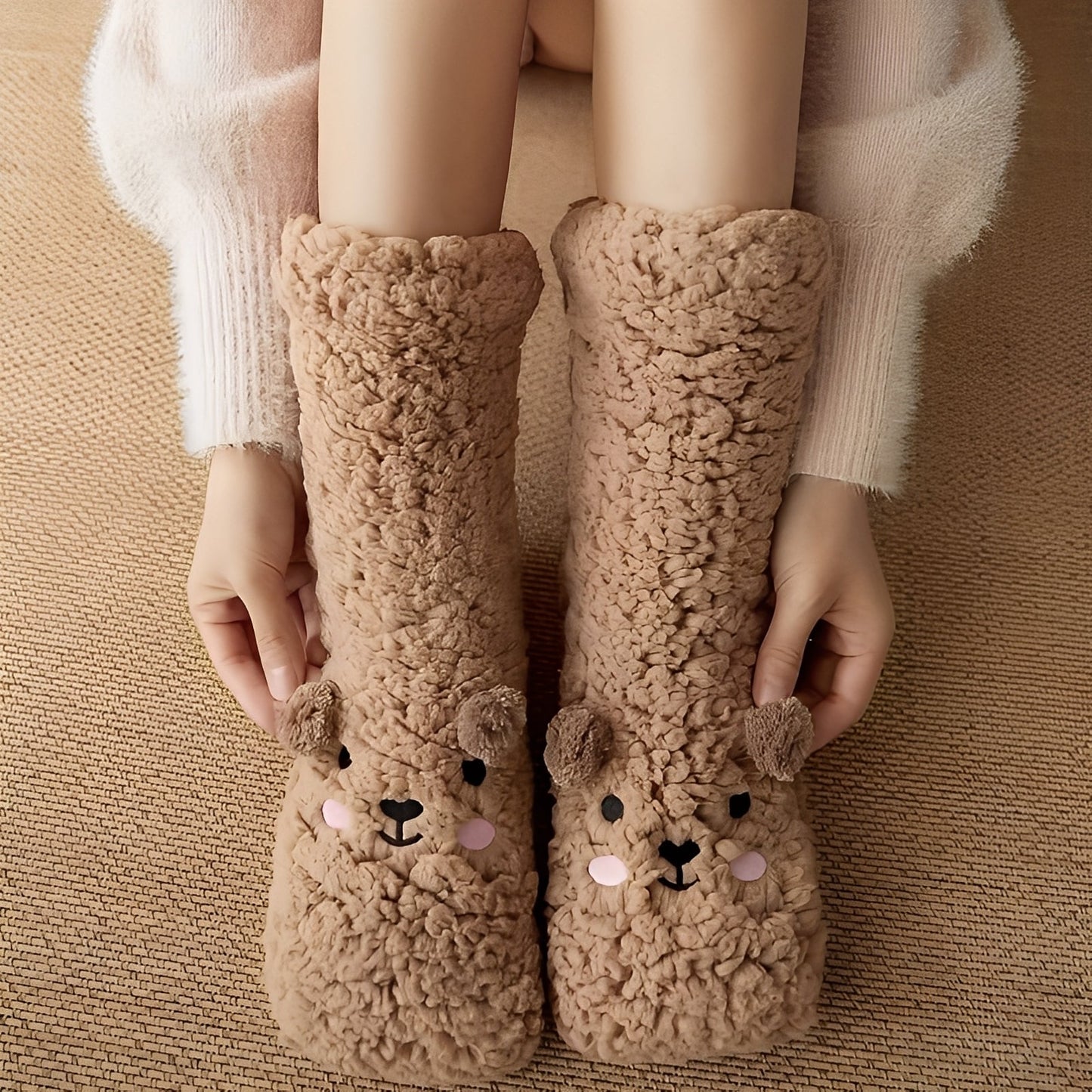 Caelie - Moderní, hezké a pevné fleece ponožky pro ženy