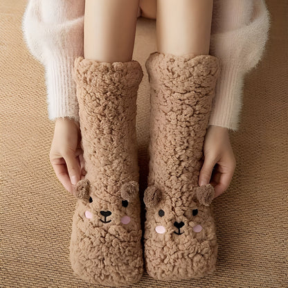 Caelie - Moderní, hezké a pevné fleece ponožky pro ženy