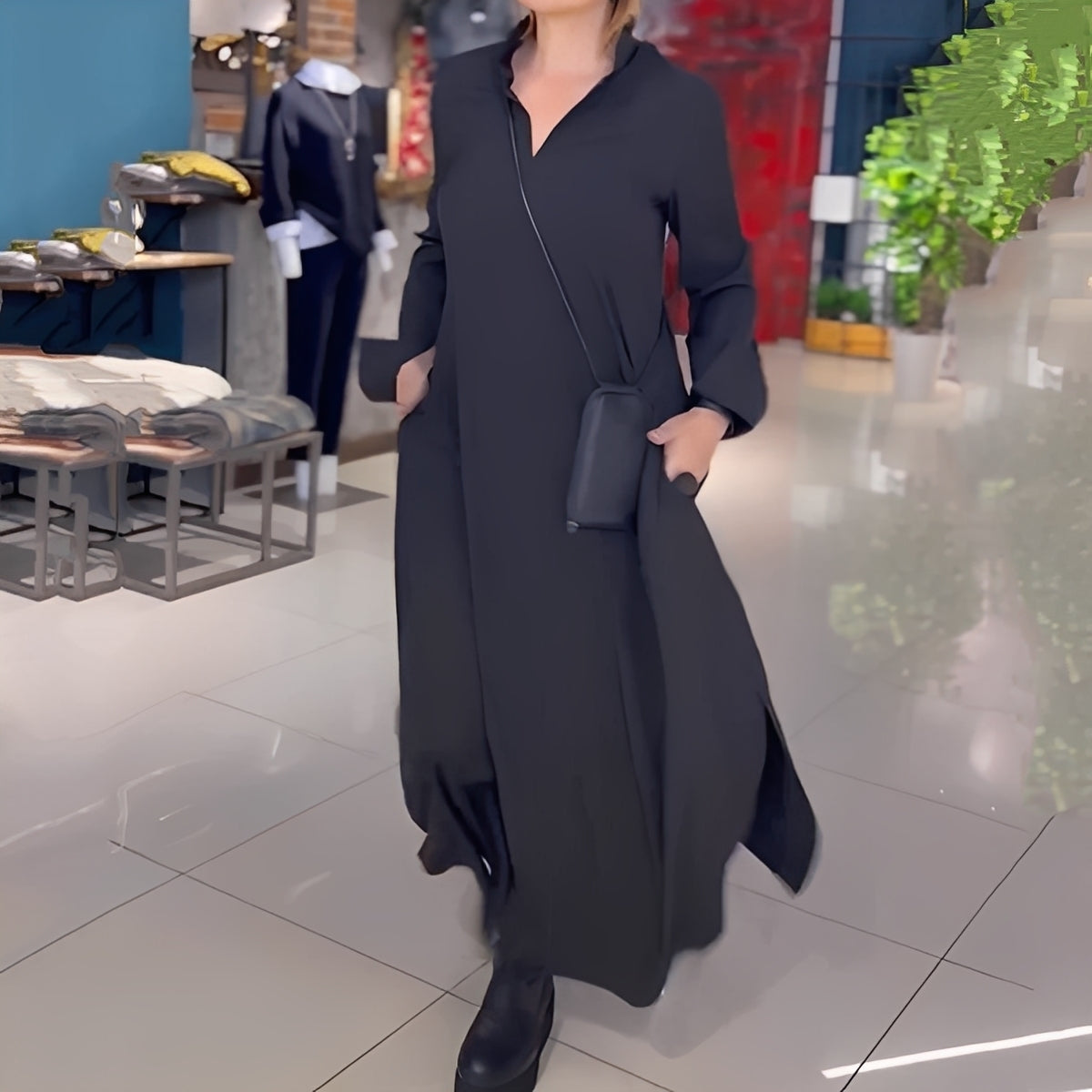 Hélène - Pohodlné šaty s bočním rozparkem pro ženy