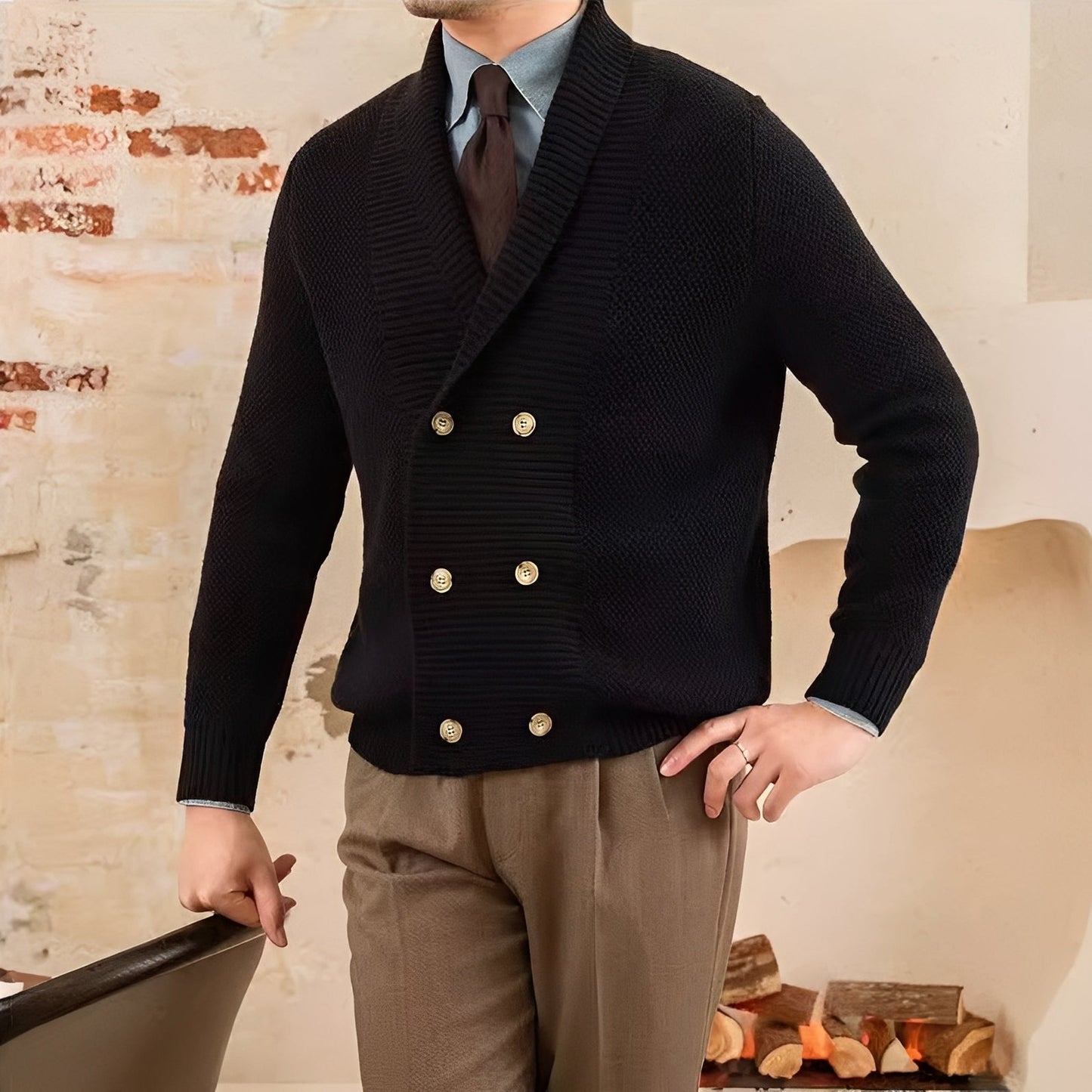 Arthur - Elegantní pánský svetr s výstřihem do V