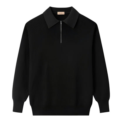 Justin - Pánský stylový svetr s polo zipem