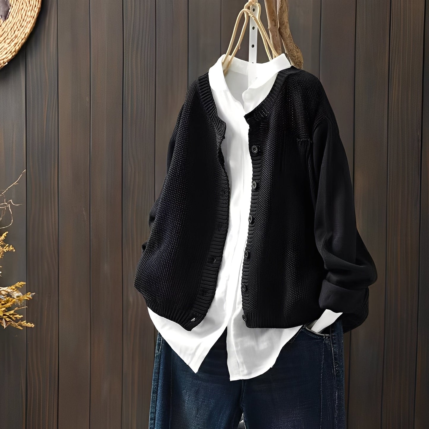 Shanon - Klasický volně padnoucí dámský pletený svetr