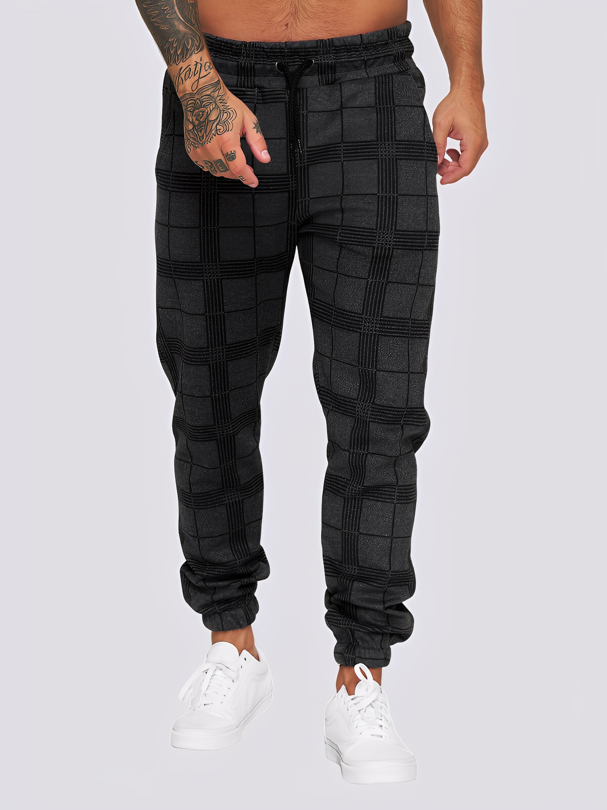 Jaeden - Stylové kostkované pánské kalhoty